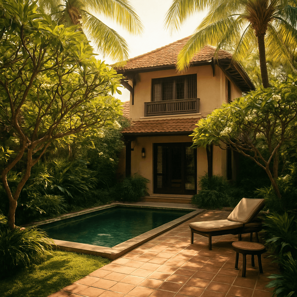 Private villa garden