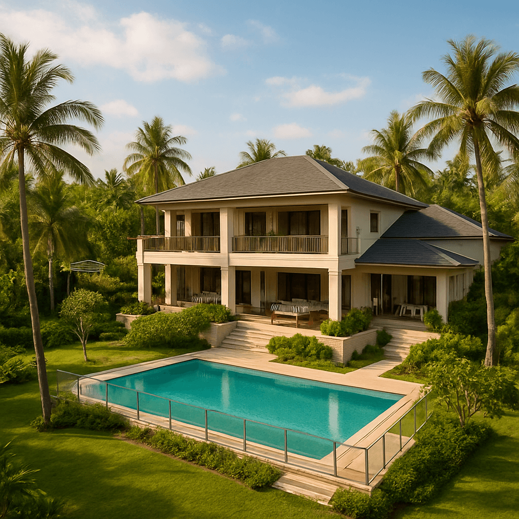 Private villa living spaces